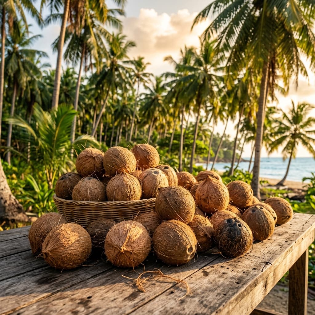 Leading Exporters of High Quality Semi-Husked Coconut